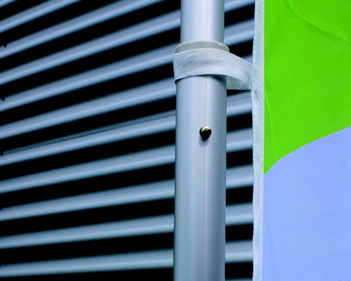 Telescope Flagpole Clic Clac With Banner Arm Cca Aluart